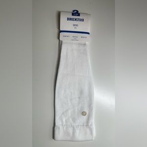New Birkenstock Footbed Comfort Sole Socks Men White US M9-M11 Organic Blend